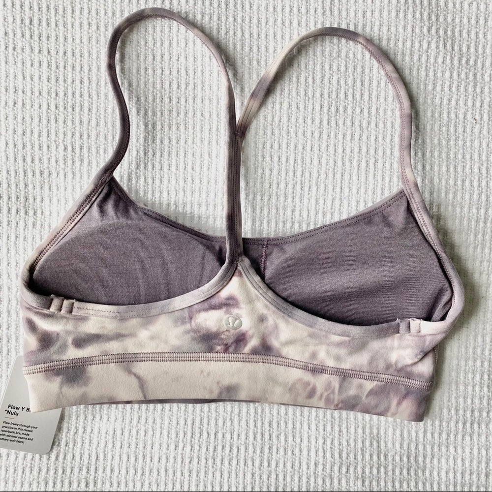 lululemon Flow Y Bra Nulu A-C Cup Sz 4 Diamond Dye - Picture 3 of 6